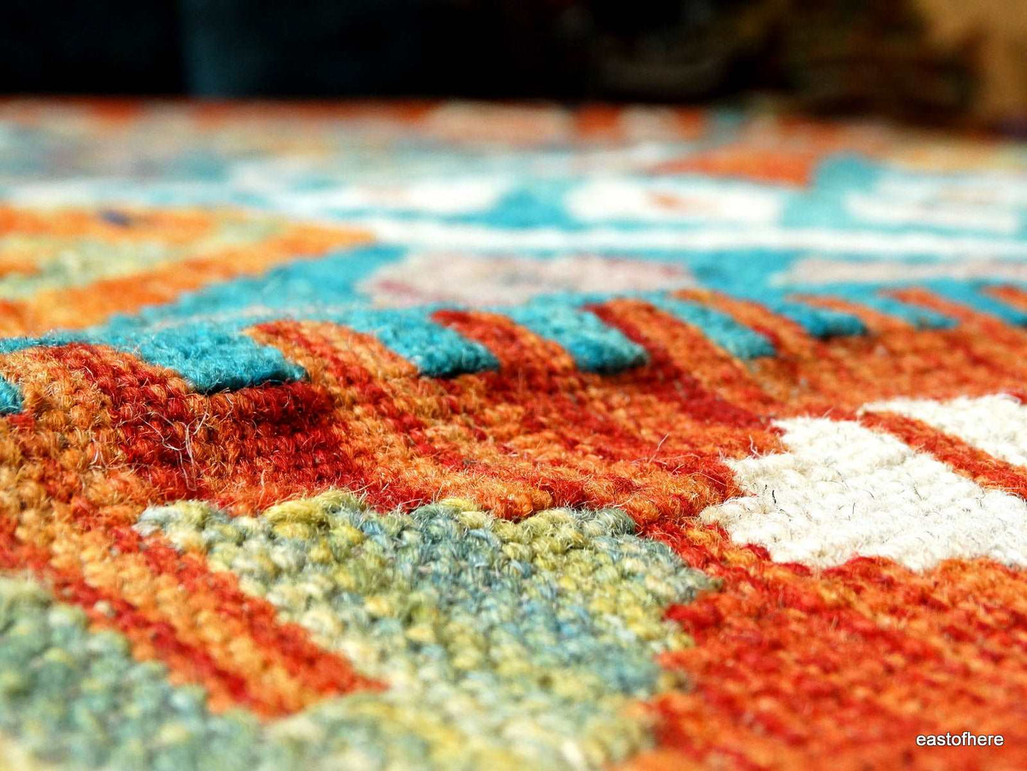 Afghan Kilim (195 x 157cm) - eastofhere