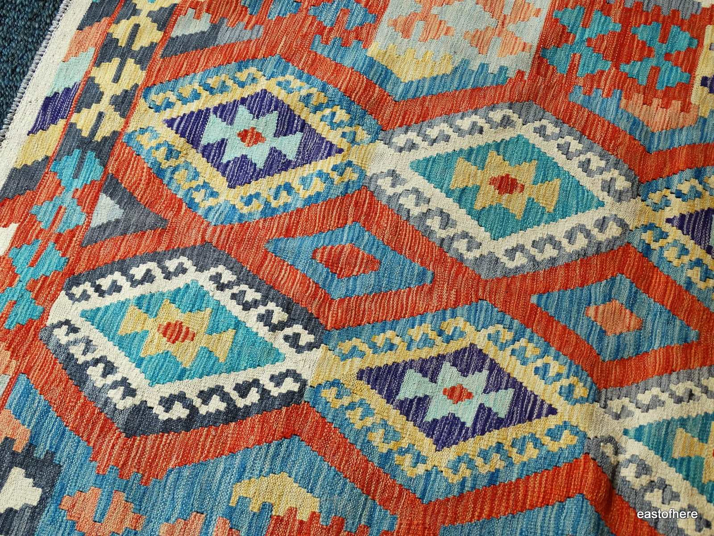 Afghan Kilim (201 x 145cm) - eastofhere