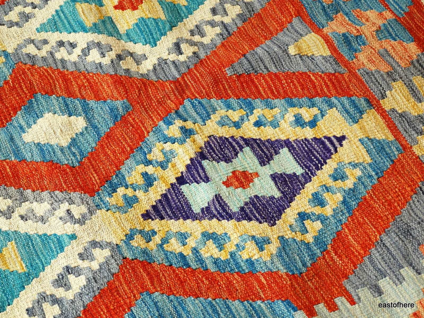 Afghan Kilim (201 x 145cm) - eastofhere