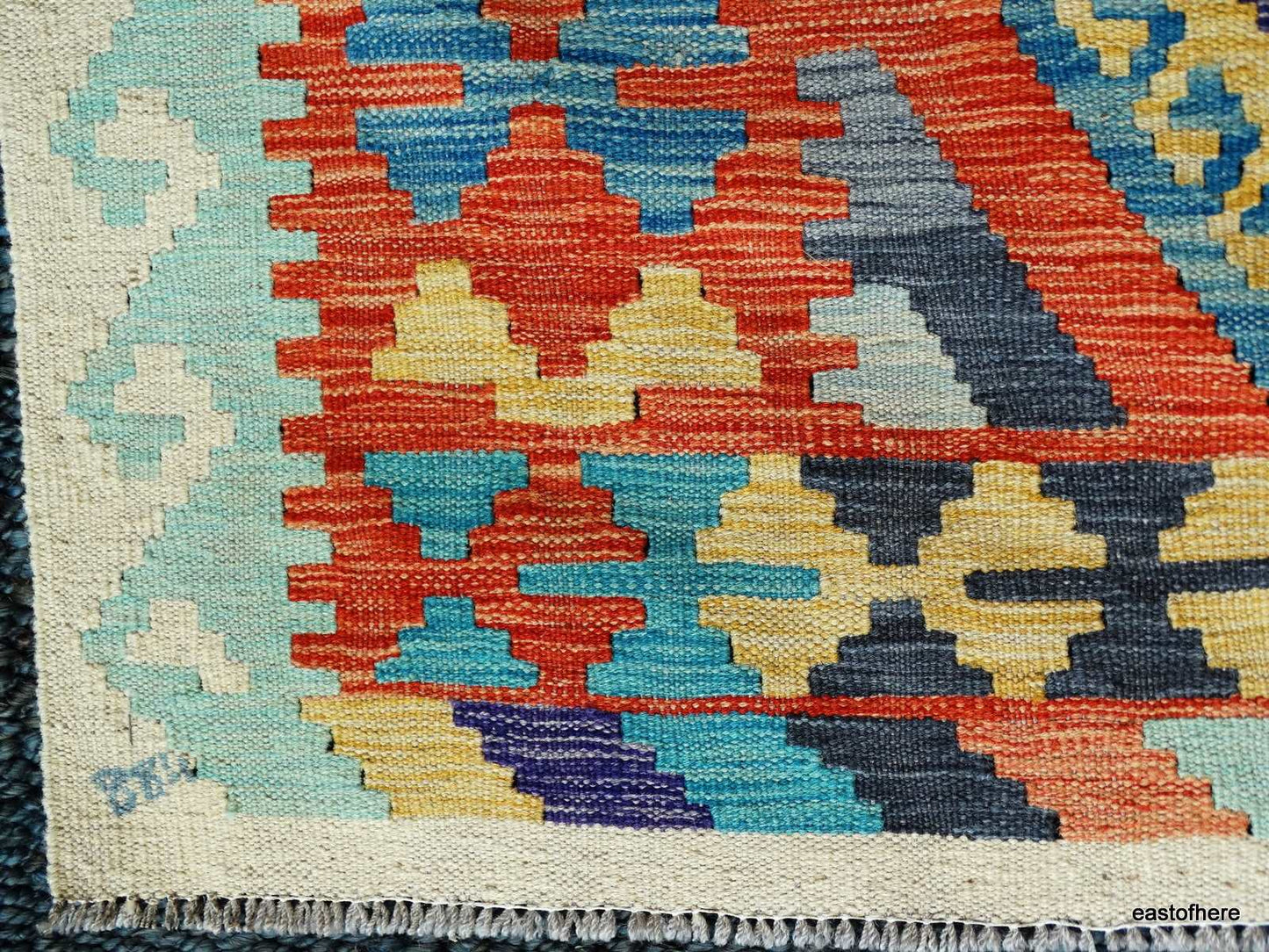 Afghan Kilim (201 x 145cm) - eastofhere