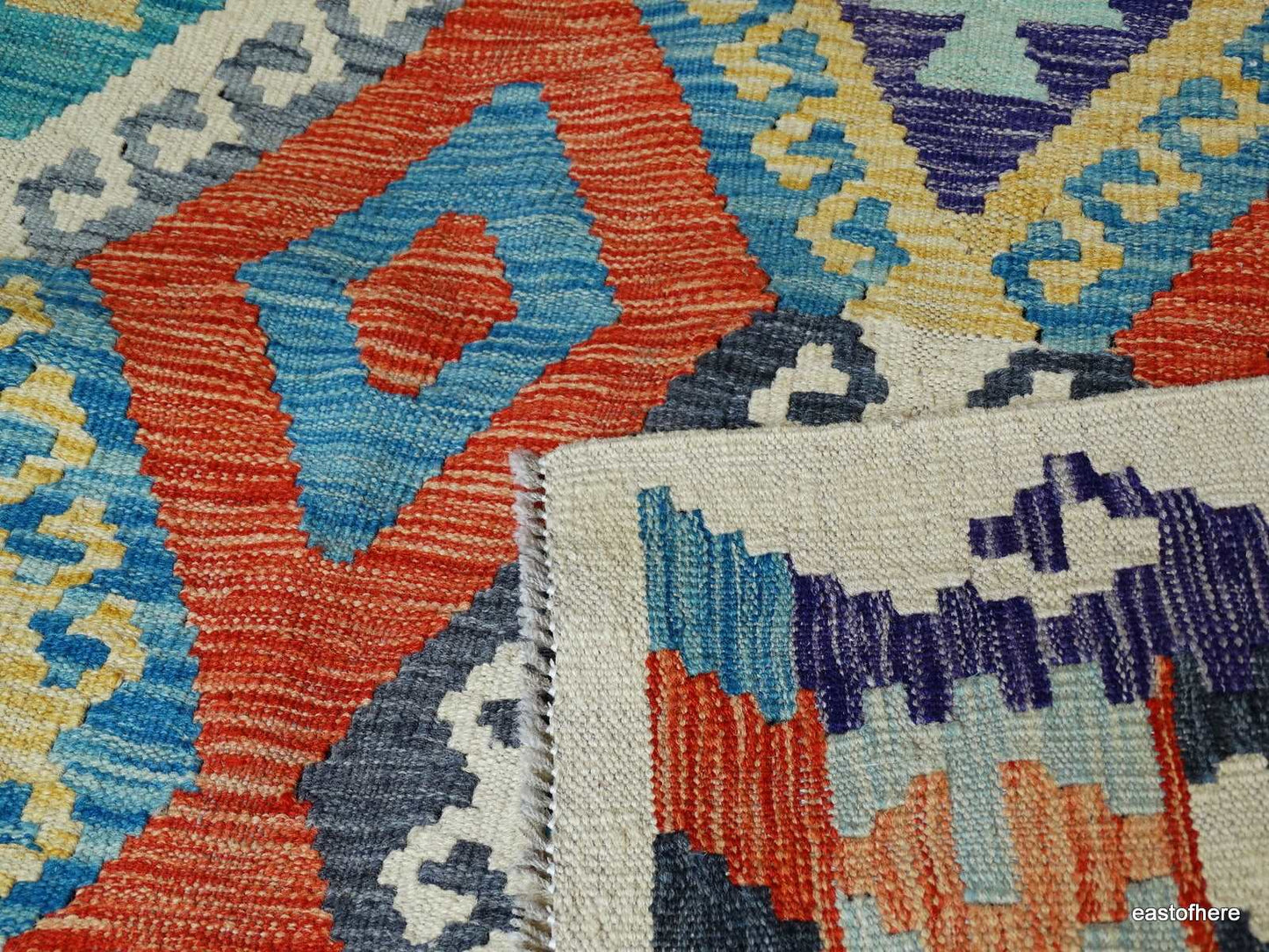 Afghan Kilim (201 x 145cm) - eastofhere