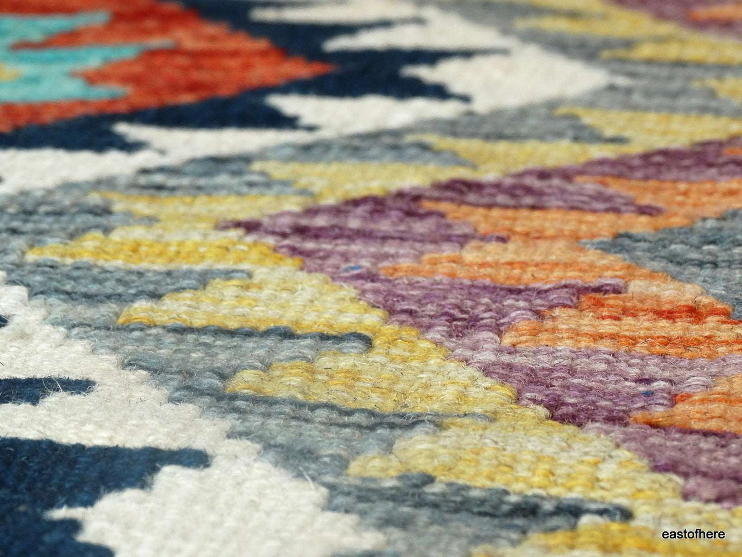 Afghan Kilim (203 x 155cm) - eastofhere