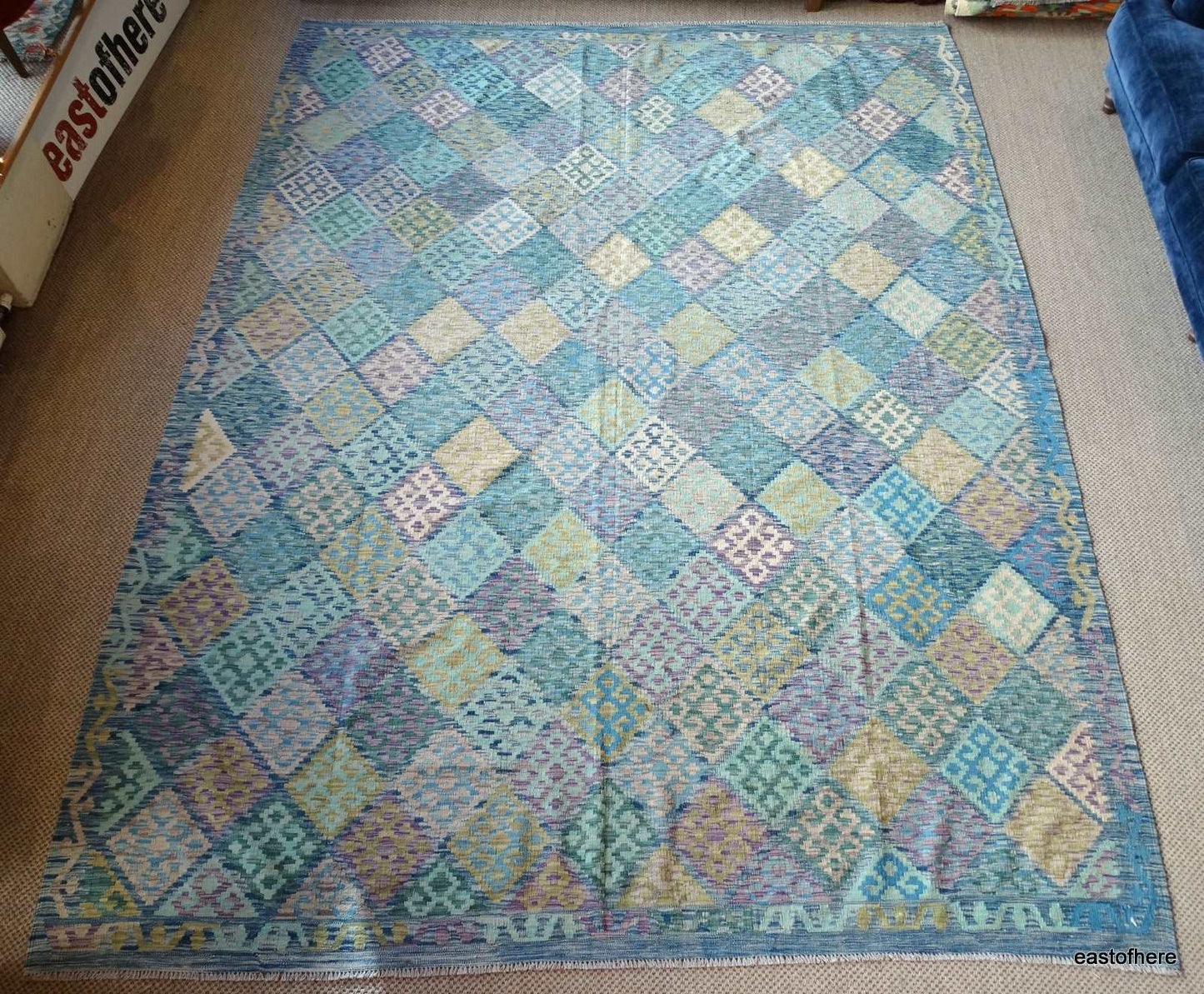 Afghan Kilim (350 x 275cm) - eastofhere