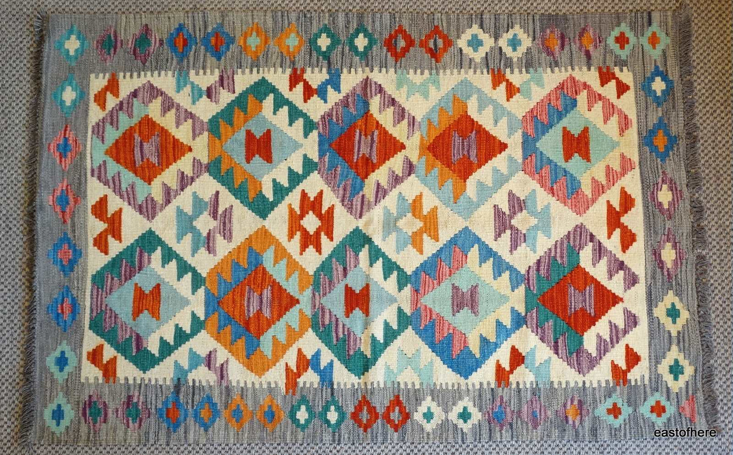 Afghan Kilim (155 x 100cm) - eastofhere