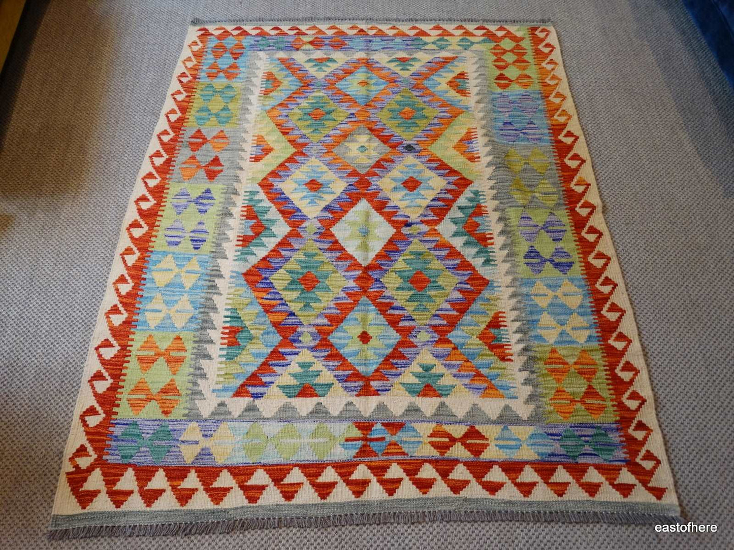 Afghan Kilim (200 x 157cm) - eastofhere