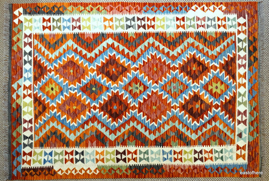Afghan Kilim (181 x 127cm) - eastofhere