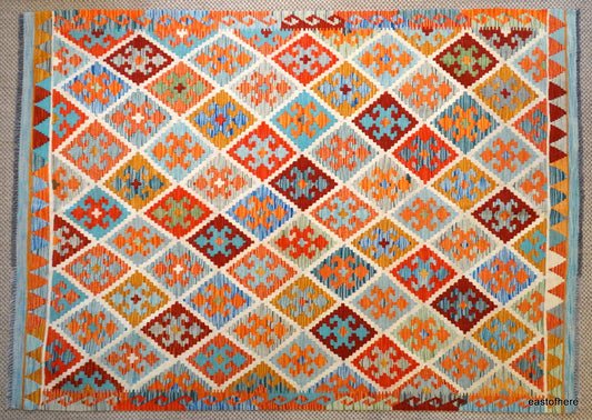 Afghan Kilim (210 x 148cm) - eastofhere