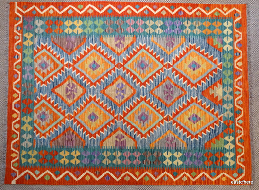 Afghan Kilim (200 x 152cm) - eastofhere