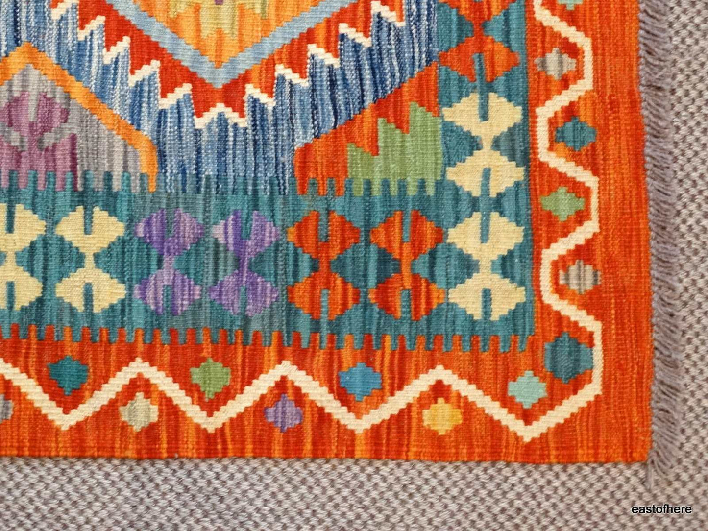 Afghan Kilim (200 x 152cm) - eastofhere