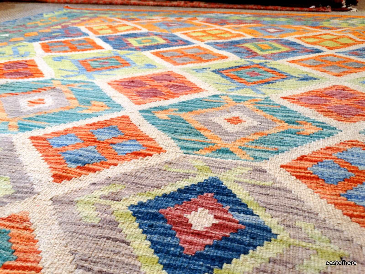 Afghan Kilim (250 x 182cm) - eastofhere