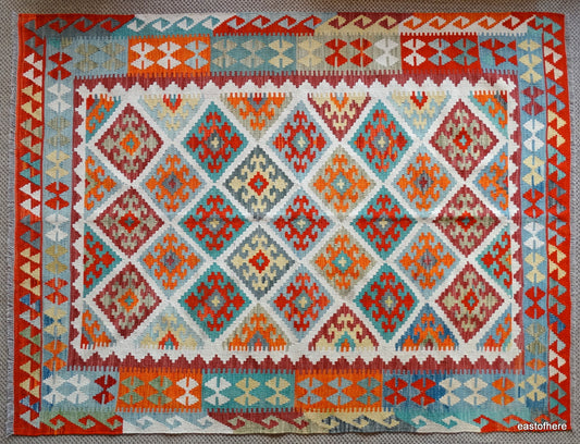 Afghan Kilim (215 x 161cm) - eastofhere