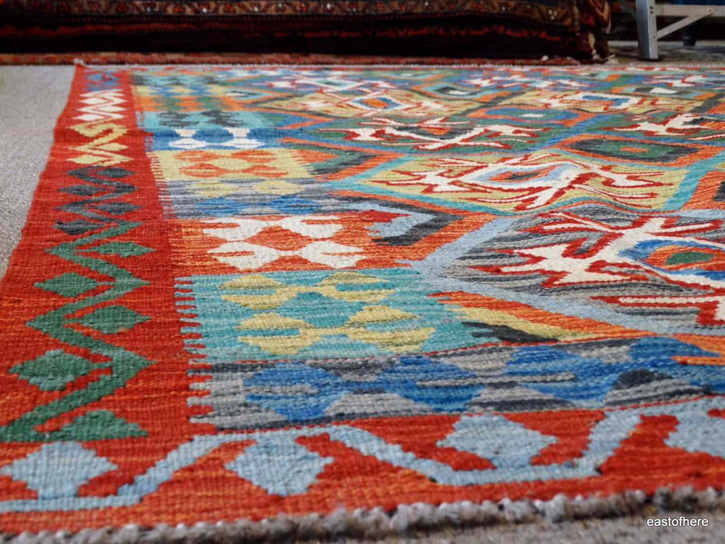 Afghan Kilim (244 x 180cm) - eastofhere
