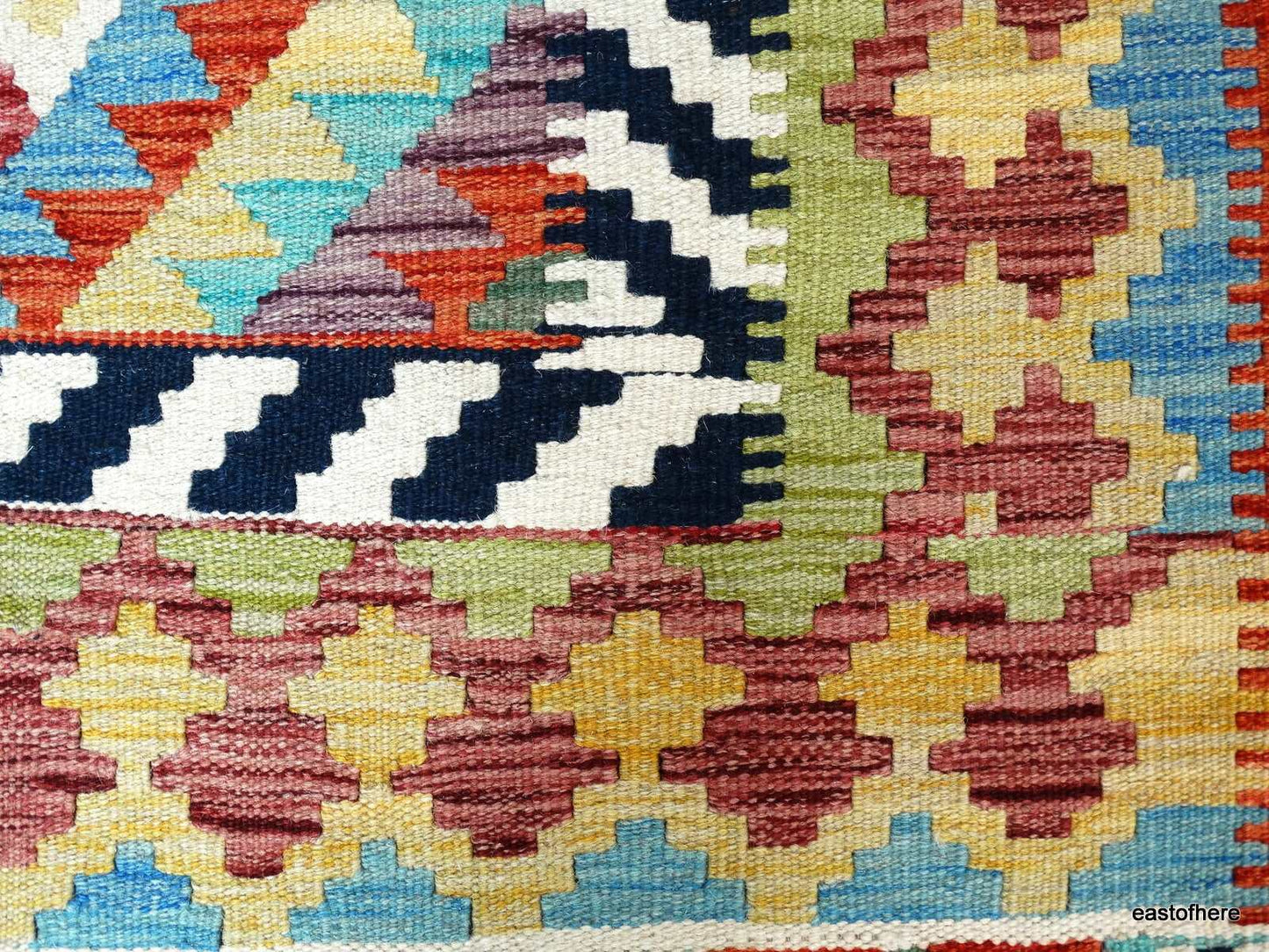 Afghan Kilim (202 x 157cm) - eastofhere