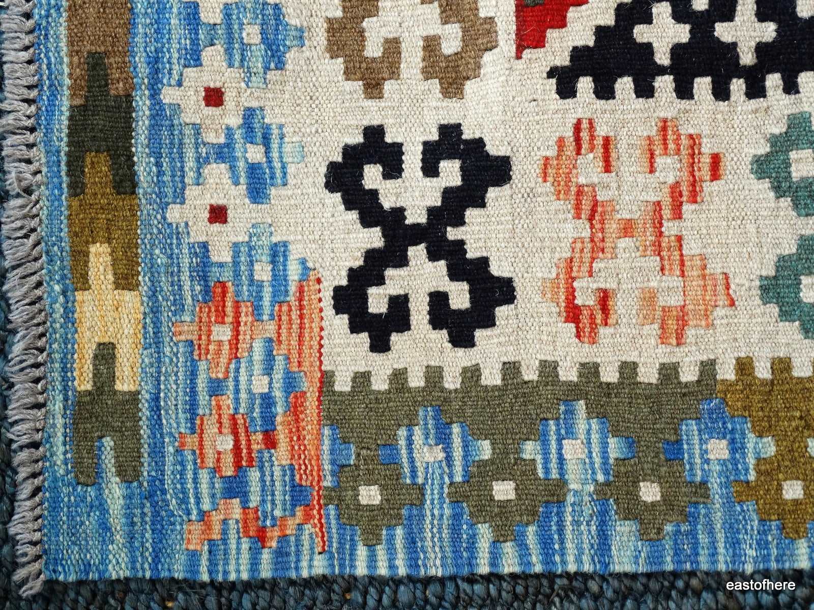 Afghan Kilim (193 x 148cm) - eastofhere