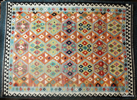 Afghan Kilim (205 x 155cm) - eastofhere