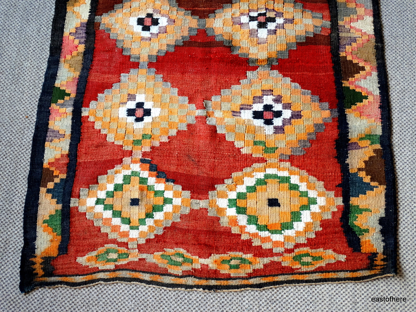 Vintage Iranian Kilim (245 x 136cm) - eastofhere