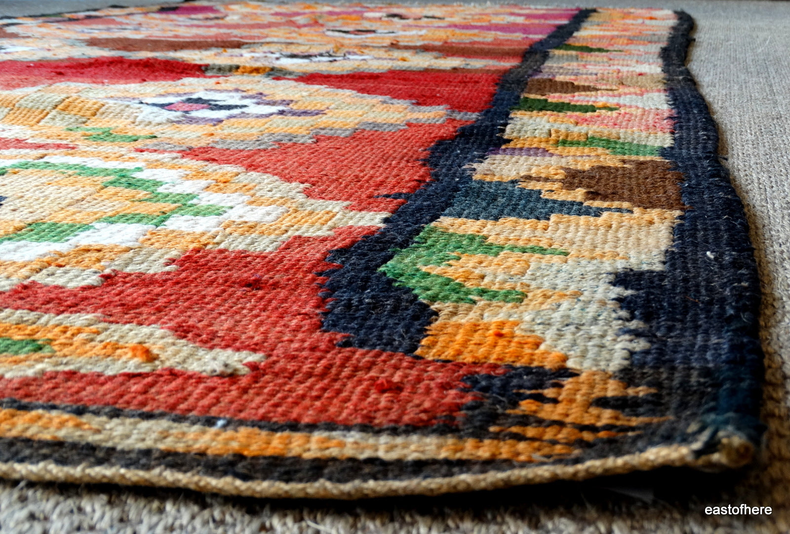 Vintage Iranian Kilim (245 x 136cm) - eastofhere