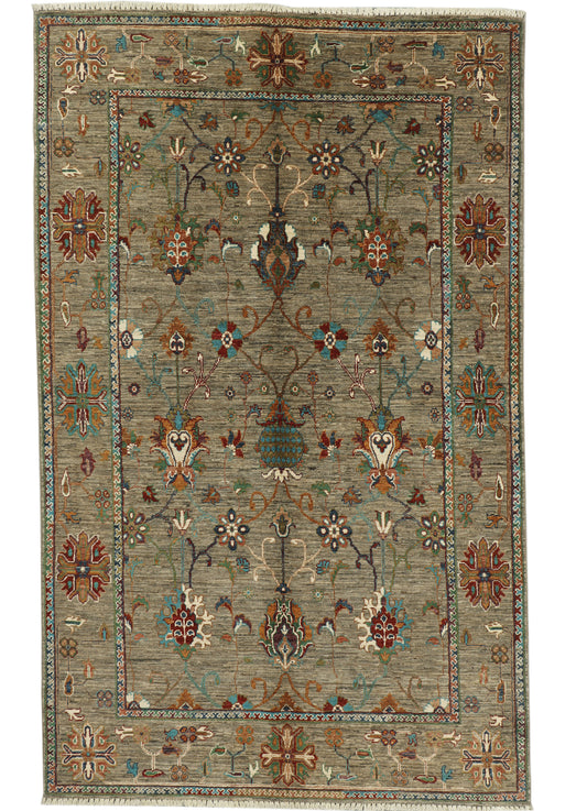 Eastofhere Sultani Ziegler rug in 267x166cm with intricate traditional patterns and rich colors, perfect for adding elegance to a room.