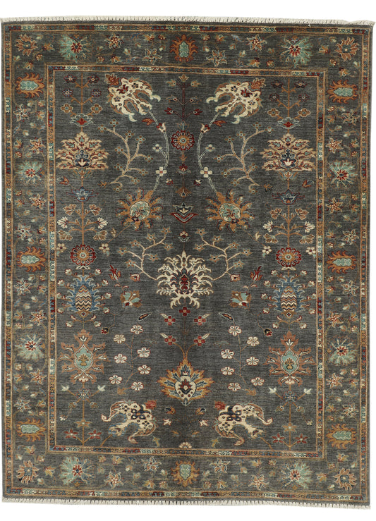 Eastofhere Sultani Ziegler rug in 241x188cm with intricate patterns and rich colors, showcasing traditional Persian design.