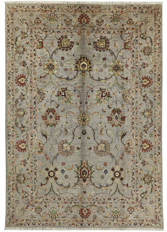 Eastofhere Sultani Ziegler rug with intricate patterns, measuring 243x172cm, showcasing traditional design and rich colors.