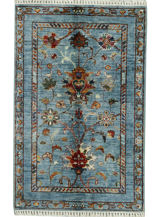 Eastofhere Sultani Ziegler rug in 123x79cm with intricate patterns and rich colors, perfect for adding elegance to any space.