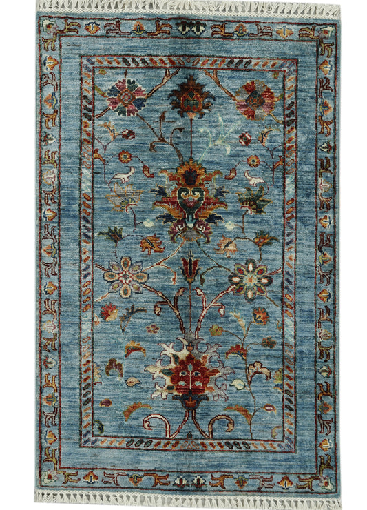 Eastofhere Sultani Ziegler rug in 124x79cm with intricate traditional pattern and vibrant colors.