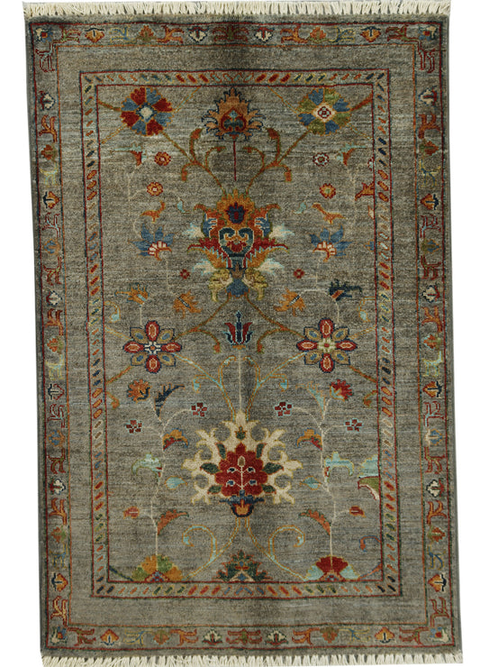 Eastofhere Sultani Ziegler rug in 124x81cm with intricate pattern and vibrant colors, ideal for adding elegance to any space.