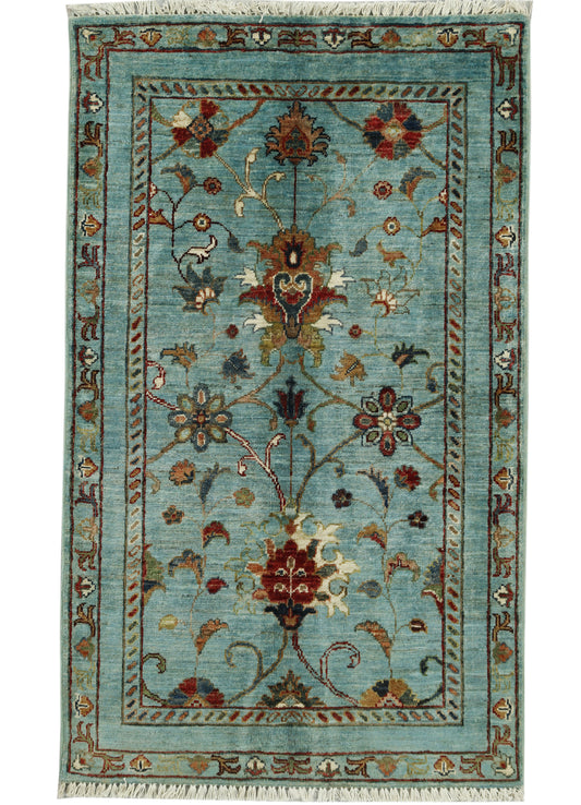 Eastofhere Sultani Ziegler Rug in 135x80cm with intricate traditional patterns and rich colors on a woven textile background.