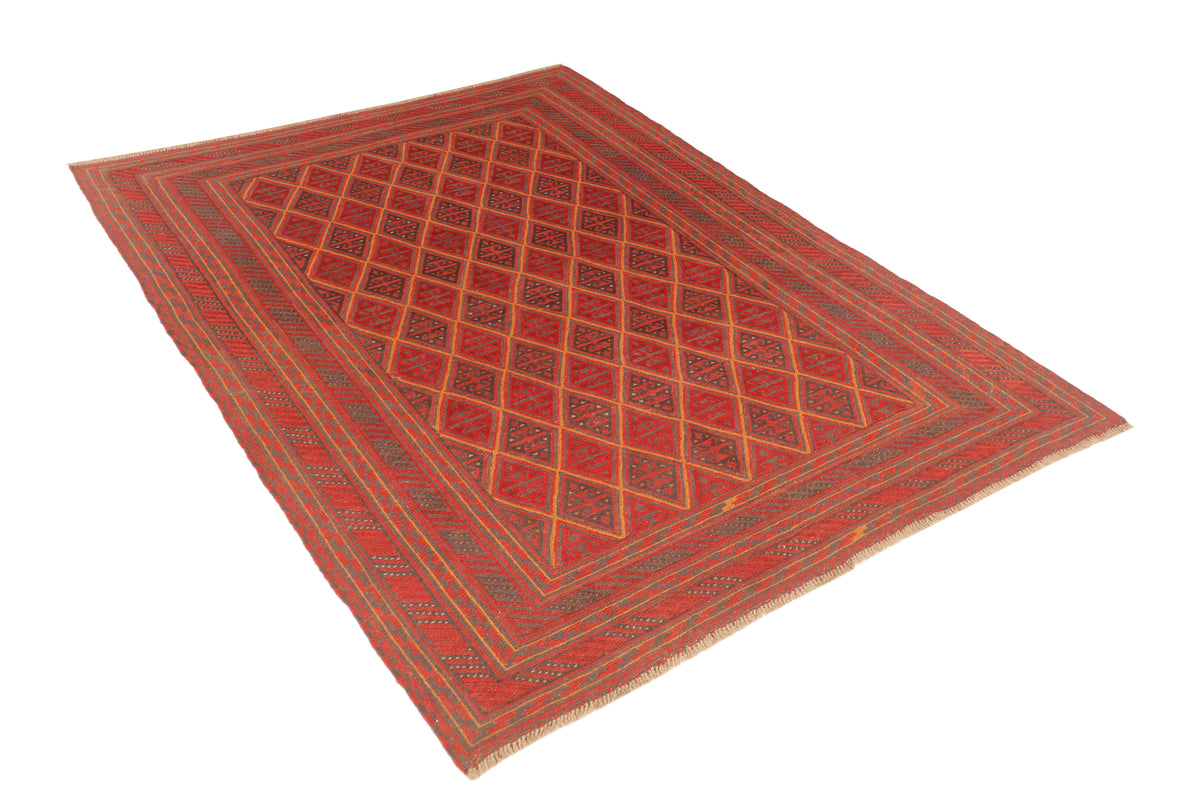 Afghan Meshwani rug by eastofhere, 267x200cm, featuring intricate traditional patterns in rich colors and woven texture.