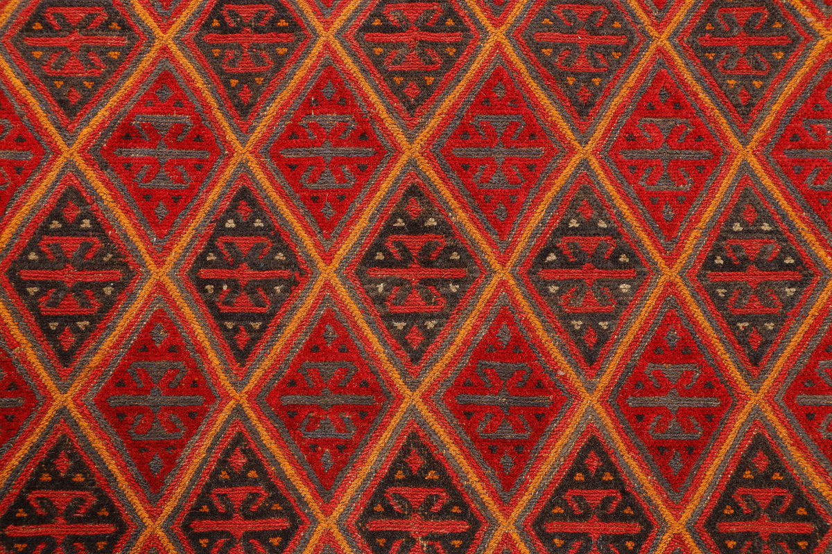 Afghan Meshwani rug by eastofhere, 267x200cm, featuring intricate traditional patterns in warm earthy tones.