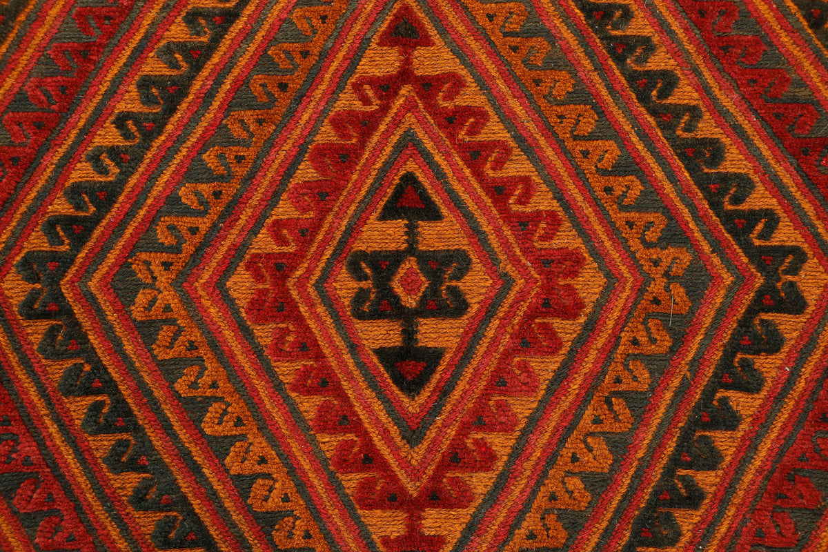 Afghan Meshwani rug by eastofhere, 174x150cm, featuring intricate woven patterns and traditional design in neutral tones.