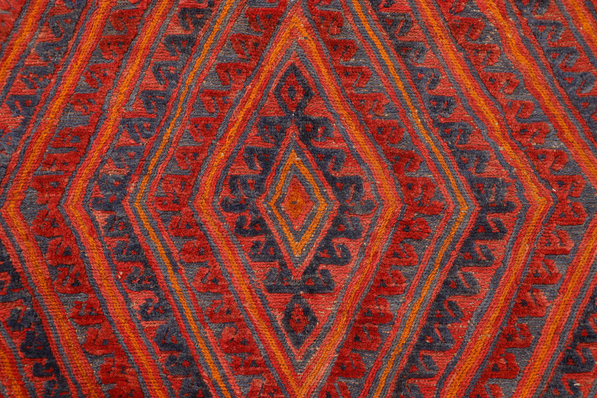 Afghan Meshwani rug by eastofhere, 183x147cm, featuring traditional woven patterns in earthy tones, suitable for living room decor.