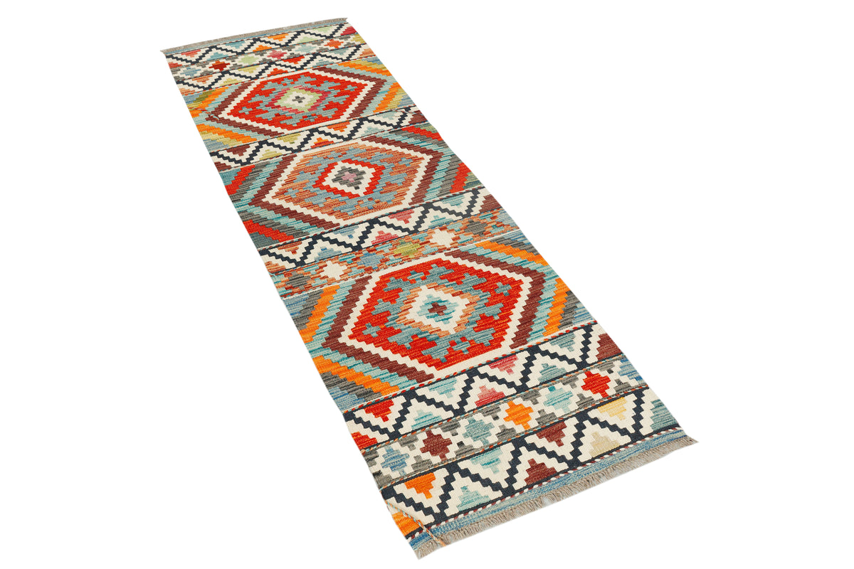 Afghan Kilim Runner (196 x 63cm)