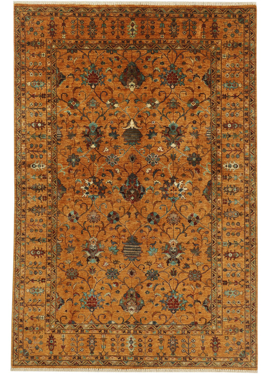 Eastofhere Sultani Ziegler rug with intricate patterns, large 307x205cm size, featuring traditional Persian design and vibrant colors.
