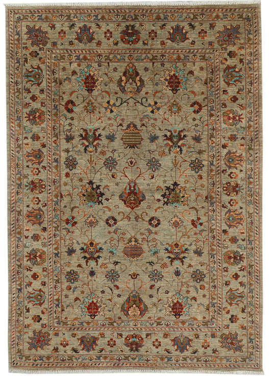 Eastofhere Sultani Ziegler rug in intricate patterns, 305x214cm, showcasing traditional Persian design and rich colors.