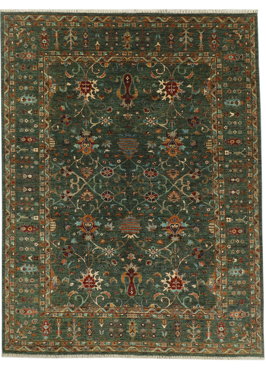 Eastofhere Sultani Ziegler rug in 270x206cm with intricate traditional patterns and rich colors, detailed close-up view.