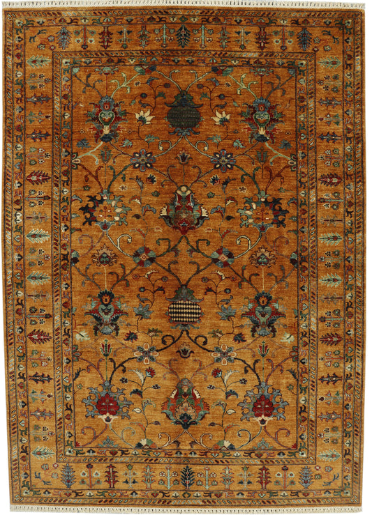 Eastofhere Sultani Ziegler rug in 247x177cm with intricate traditional patterns and rich colors on a woven textile background.