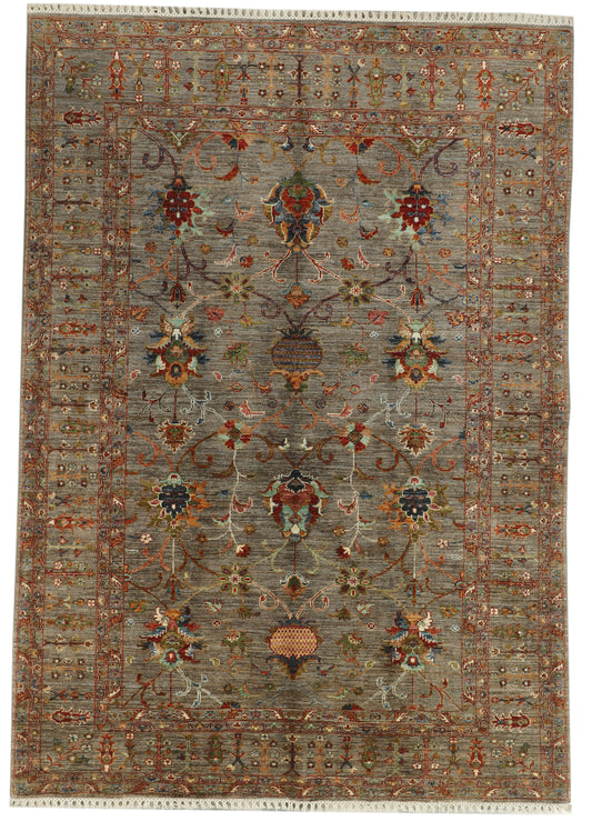 Eastofhere Sultani Ziegler rug in 248x175cm with intricate traditional patterns and rich colors, displayed on a neutral floor.