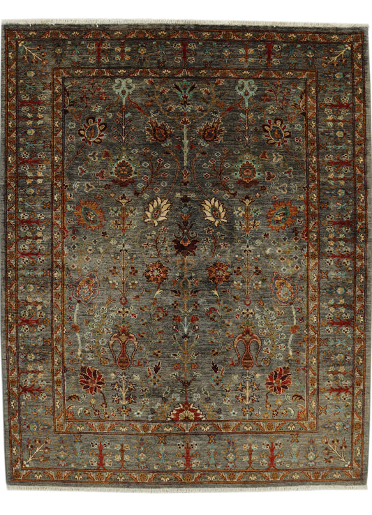 Eastofhere Sultani Ziegler rug in 198x158cm with intricate traditional patterns and rich colors, ideal for vintage-inspired decor.
