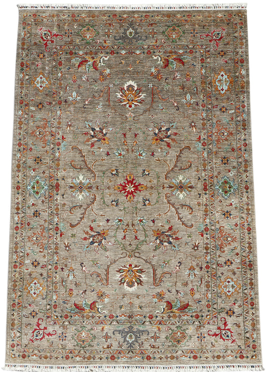 Large Sultani Ziegler rug by eastofhere, 313 x 206cm, featuring intricate traditional patterns in rich colors.