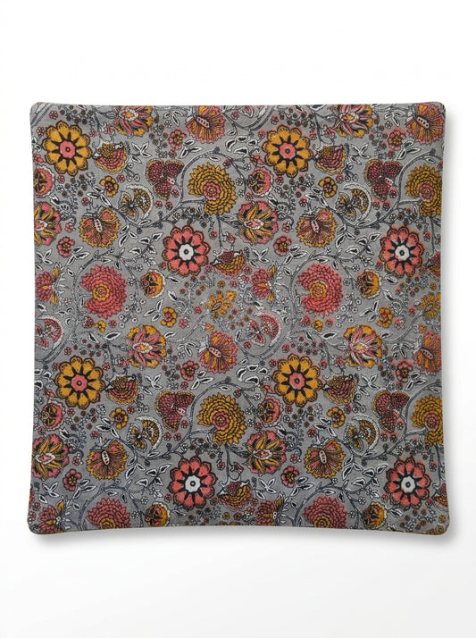 Elegant Jaipuri velvet cushion by eastofhere with intricate traditional patterns and vibrant colors.