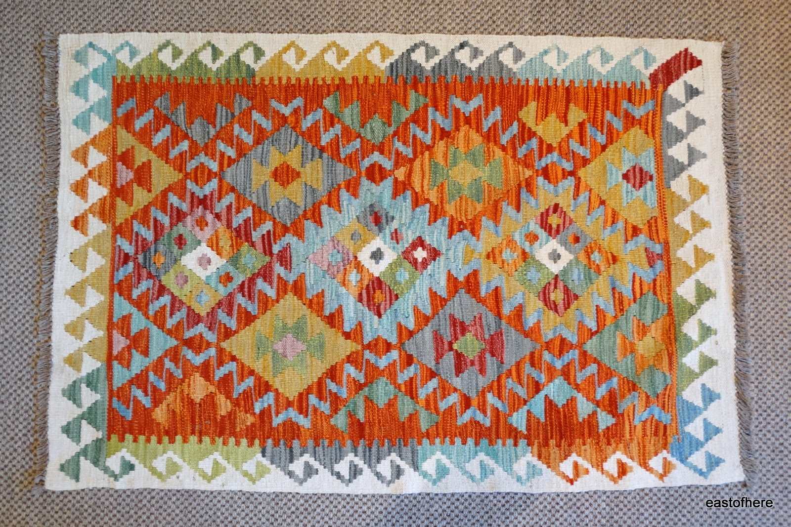 Afghan Kilim (140 x 95cm) - eastofhere