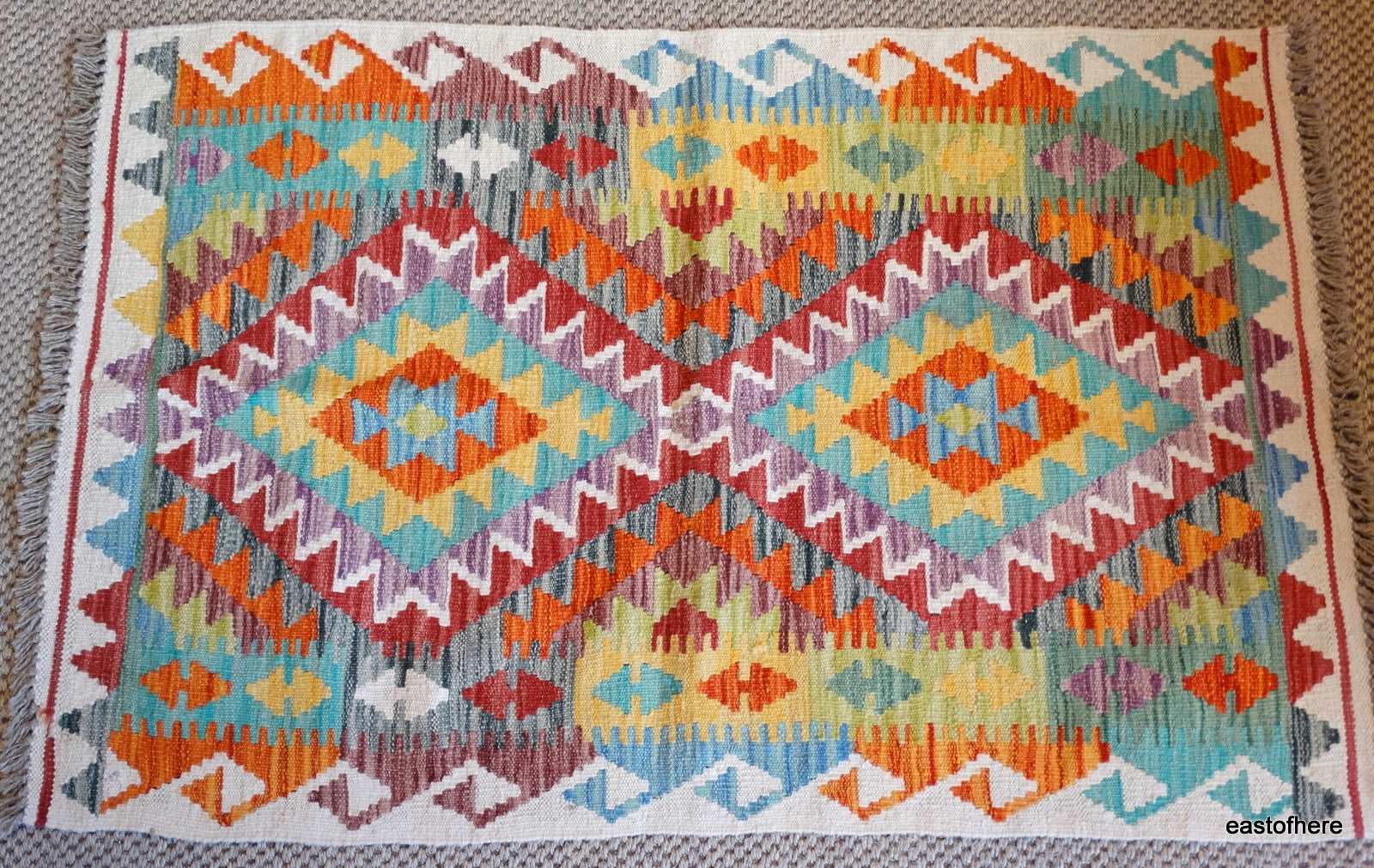 Afghan Kilim (127 x 84cm) - eastofhere