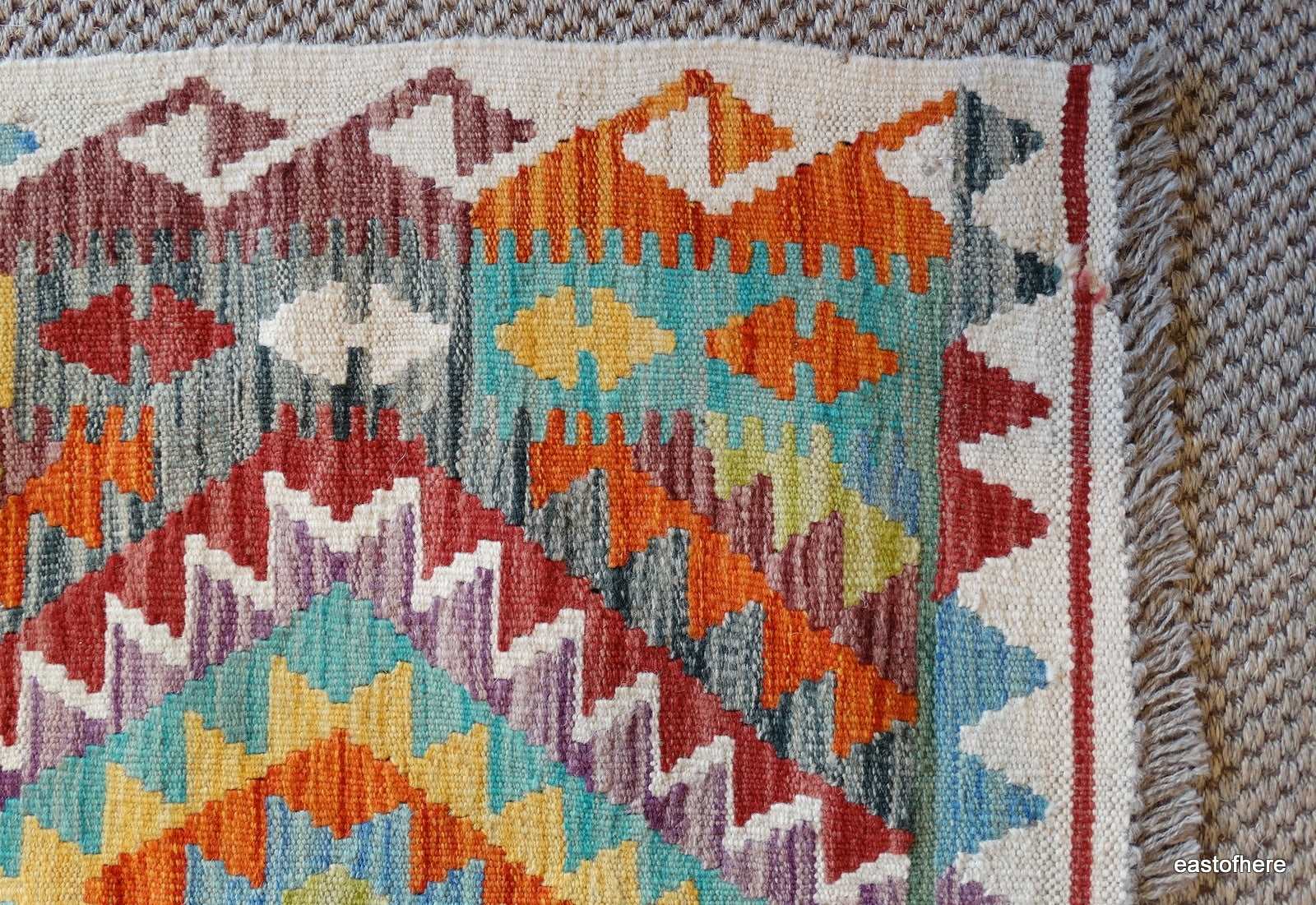 Afghan Kilim (127 x 84cm) - eastofhere