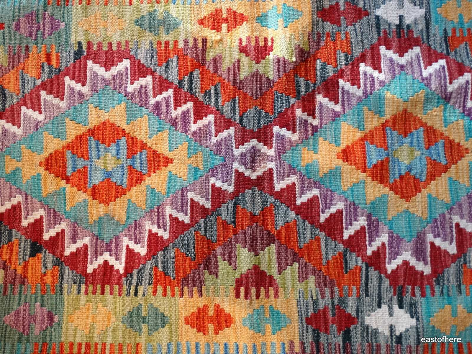 Afghan Kilim (127 x 84cm) - eastofhere