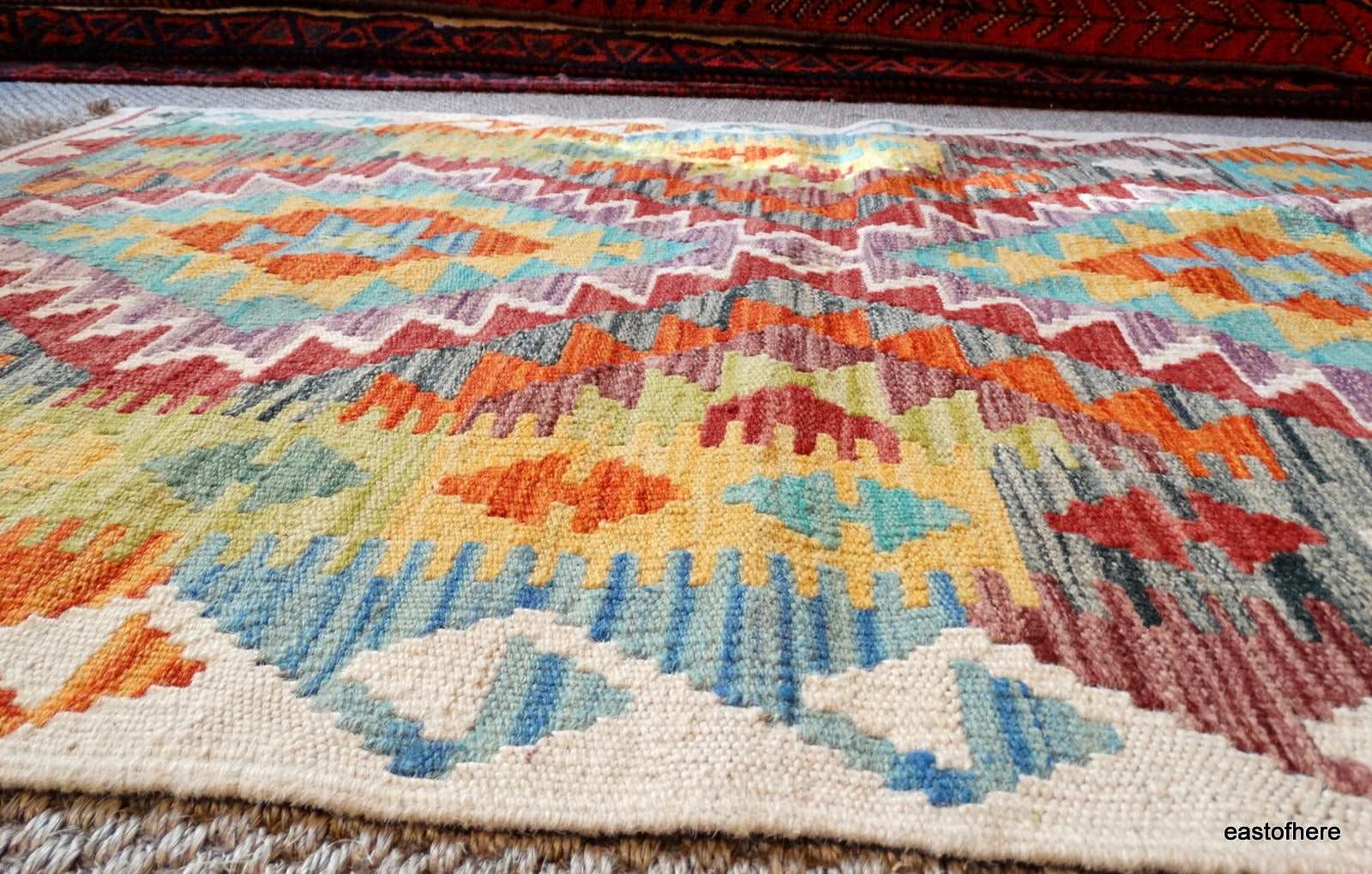 Afghan Kilim (127 x 84cm) - eastofhere