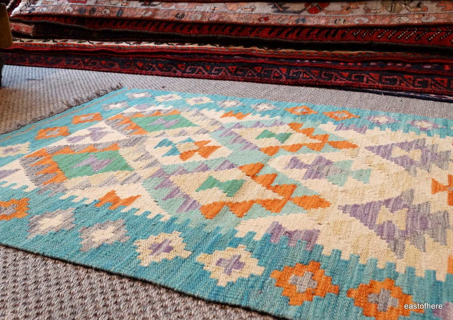 Afghan Kilim (123 x 79cm) - eastofhere