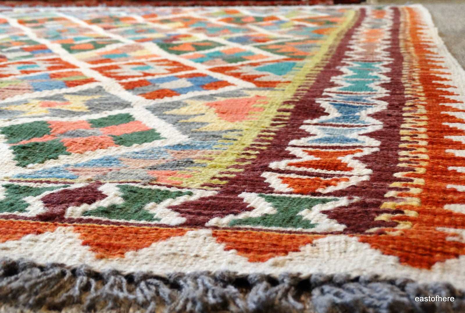 Afghan Kilim (197 x 155cm) - eastofhere