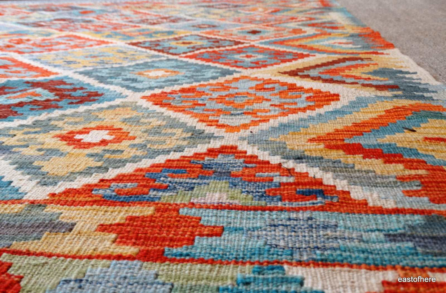 Afghan Kilim (203 x 152cm) - eastofhere