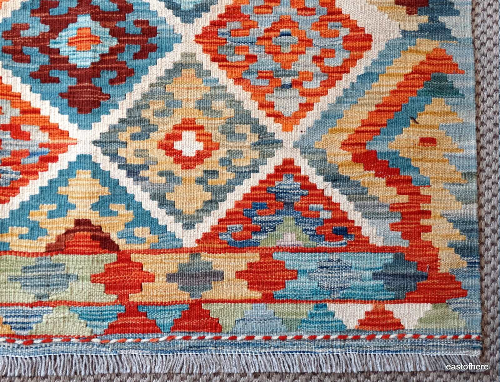 Afghan Kilim (203 x 152cm) - eastofhere